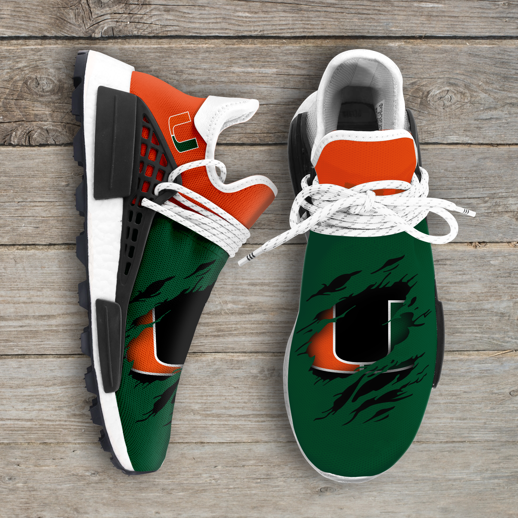 custom miami hurricanes shoes